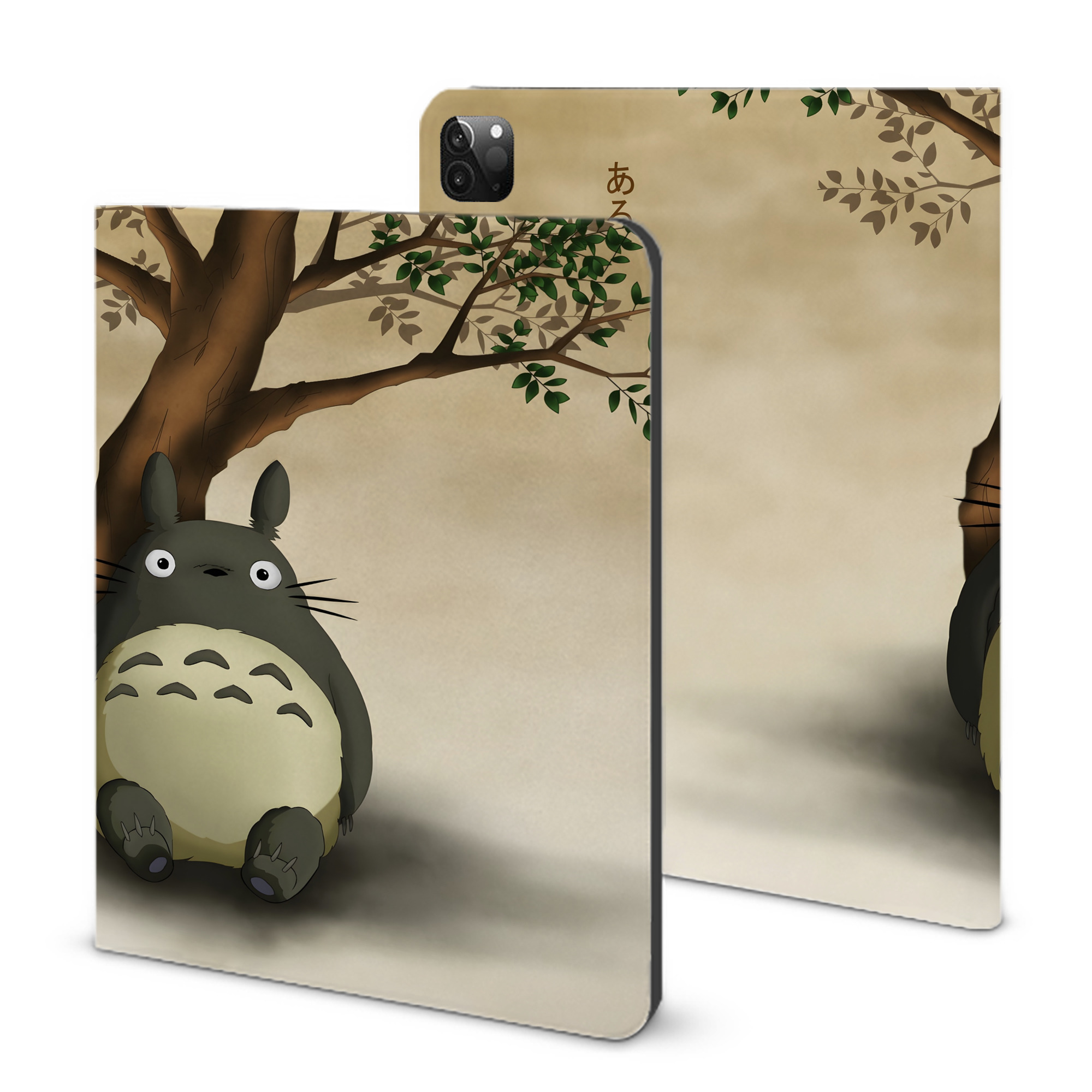 （画像用） となりのトトロ 草壁メイ 草壁サツキ My Neighbor Totoro Satsuki Kusakabe Mei Kusakabe IPadケース ペンホルダー付き ブックスタイルデザイン
